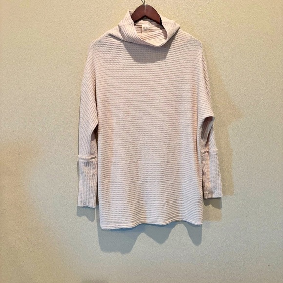 We The Free Oversized Waffle Knit Top, XS, Cream,Boho School Work Casual Weekend - Picture 1 of 9